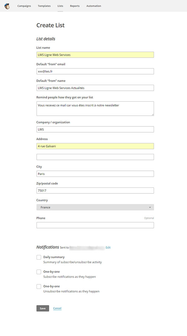 List-MailChimp