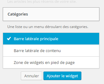 Widget-categories