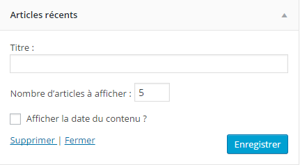 Widgets-WordPress-articles-recents