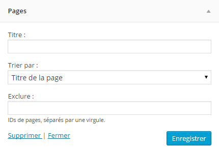 Widgets-WordPress-pages