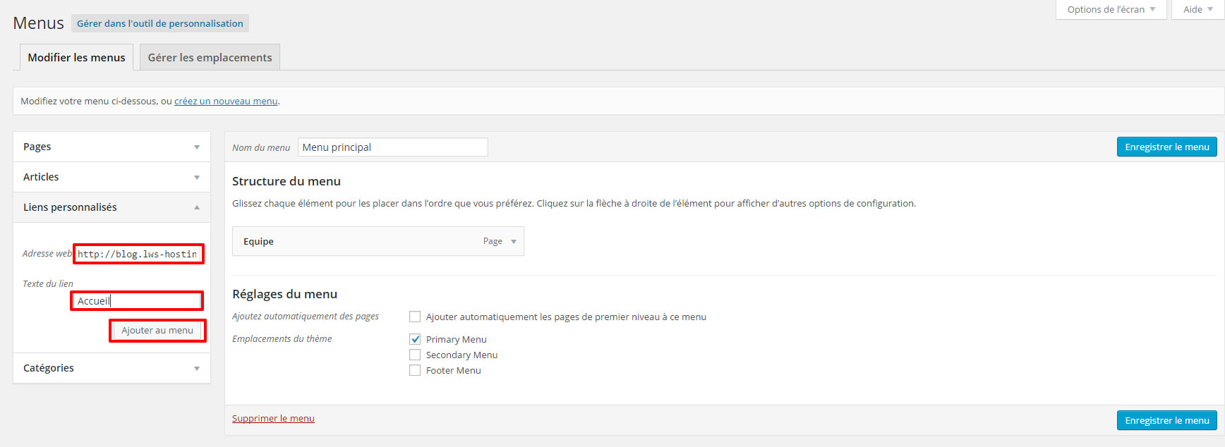 lien-menu-WordPress