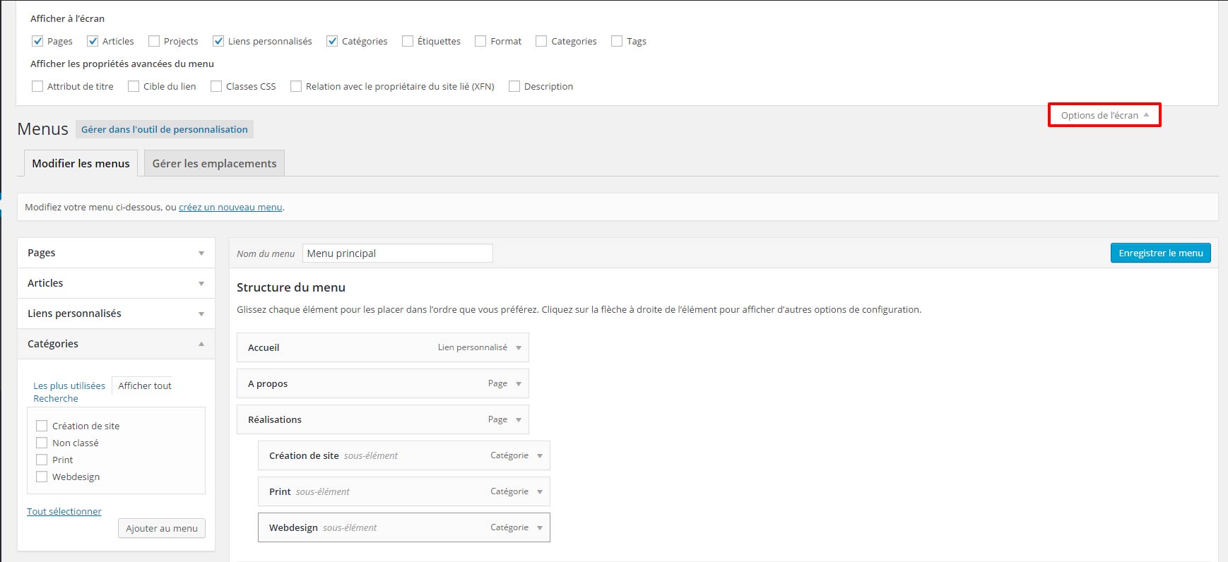 options-avancées—-WordPress