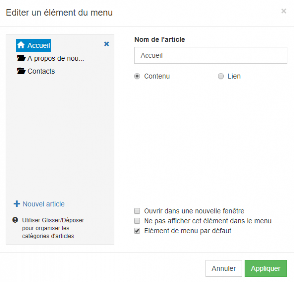 votre restaurant avec SiteBuilder pro