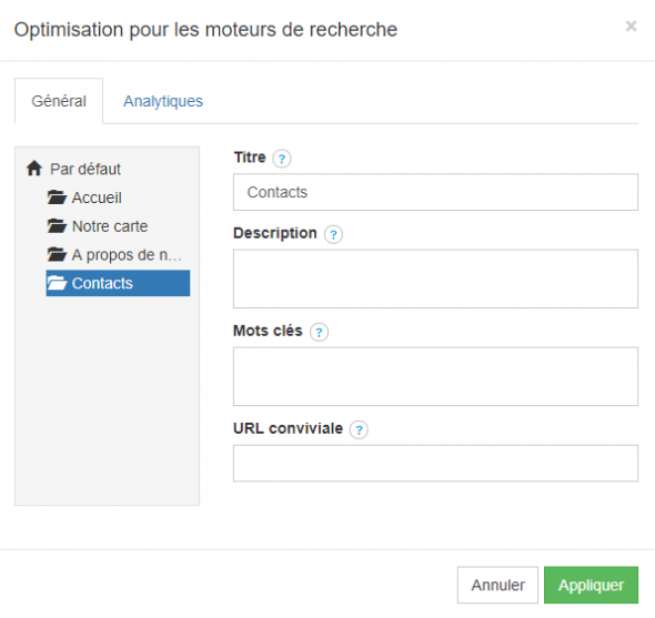 votre restaurant avec SiteBuilder pro