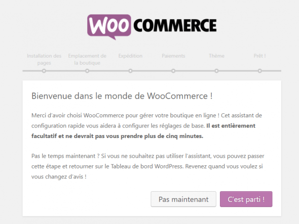 configurer WooCommerce