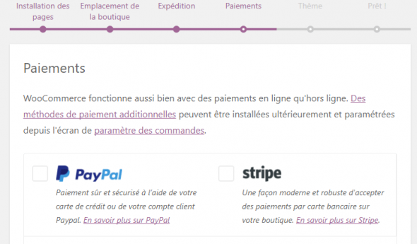 configurer WooCommerce