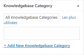 base de connaissances WordPress