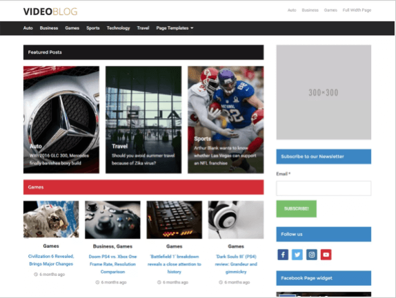 thèmes vidéos WordPress