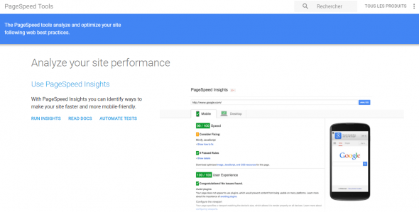 outils de référencement Google