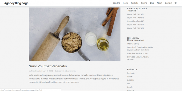 Layouts sur Divi