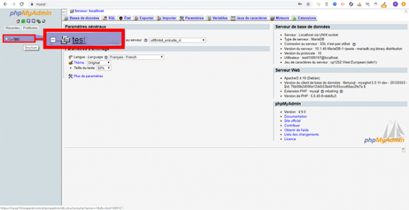 bases de données MySQL
