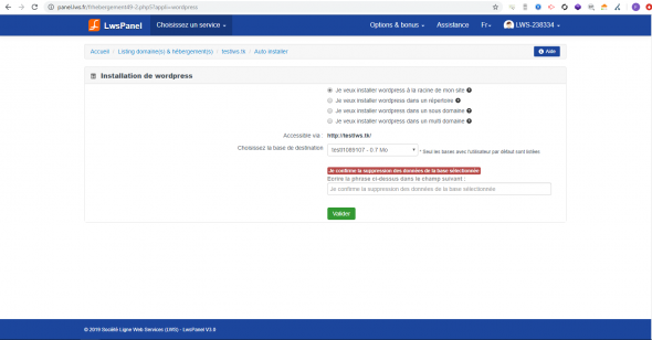 créer un blog WordPress