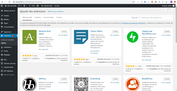 créer un blog WordPress