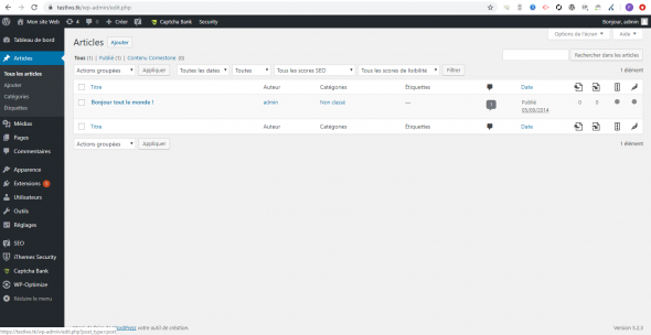 créer un blog WordPress