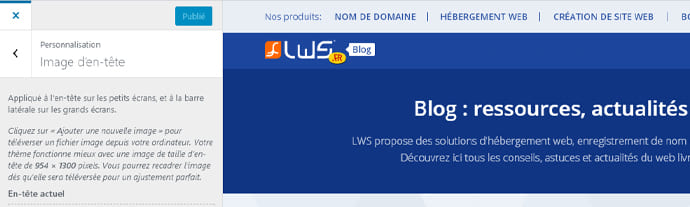 En-tête WordPress