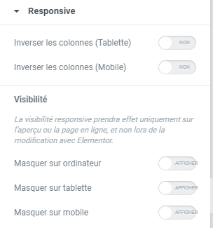 elementor responsive