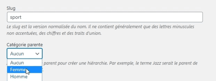 catégorie articles boutique en ligne