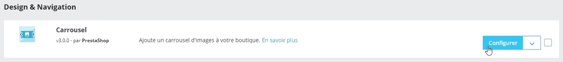 gérer le carrousel de son site