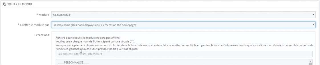 greffer un module