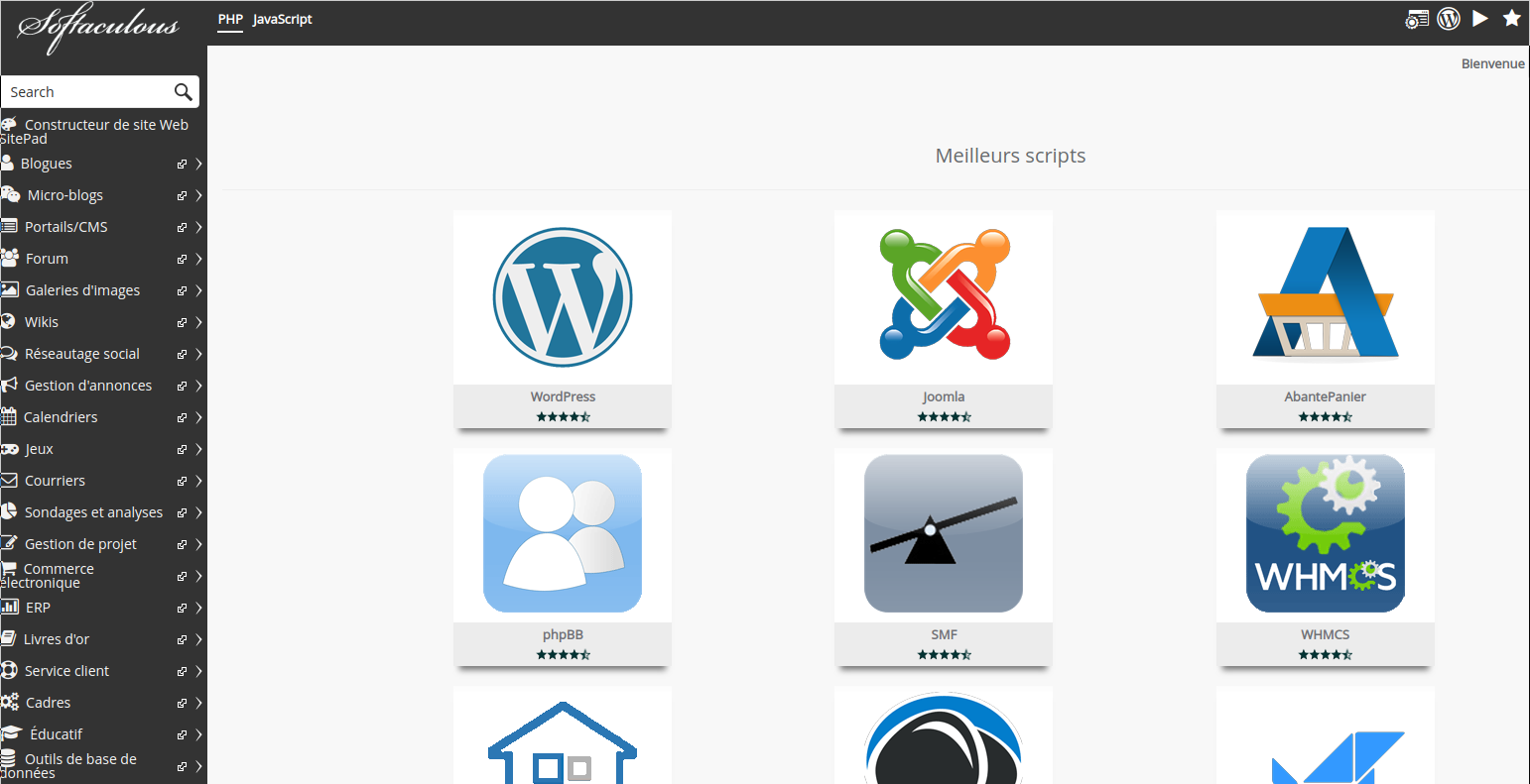 exemples de CMS