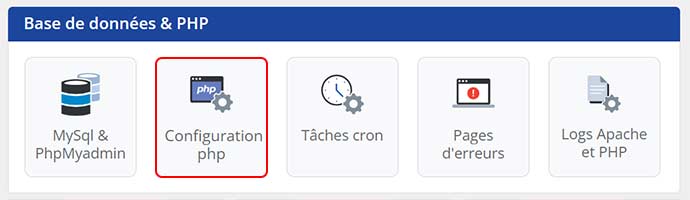 configurer PHP