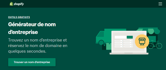 generateur de noms d'entreprises Shopify