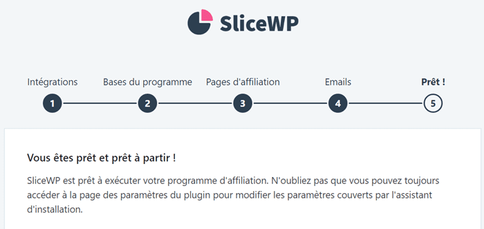 terminer la configuration du plugin