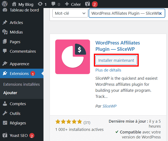 WordPress Affiliates Plugin - Slice : faire de l'affiliation sur WordPress