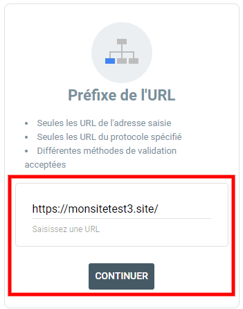 Google Search Console valider la propriété du domaine autres méthodes