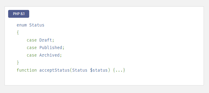 Enums PHP 8.1