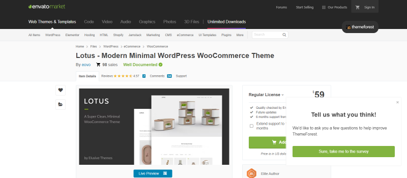 Thème WordPress moderne Lotus