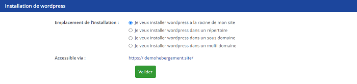 créer un site WordPress