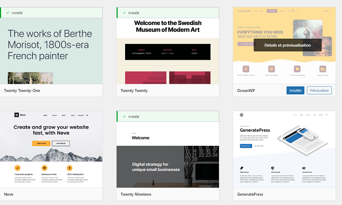 créer un site WordPress