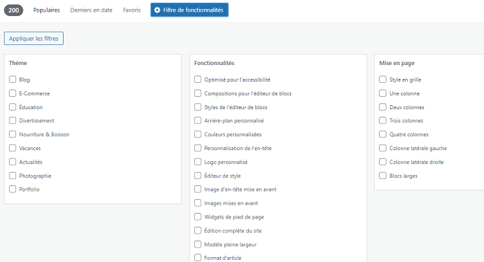 installer un thème WordPress