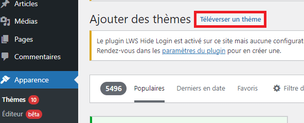 installer un thème WordPress