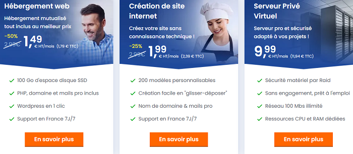 héberger un site web