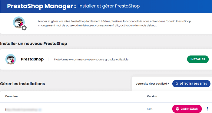 hébergement PrestaShop