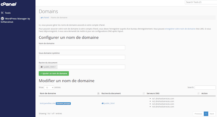 LWS cPanel