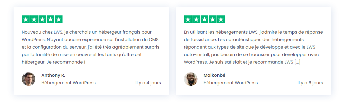 Retour client au sujet de l'hébergement WordPerss et du service client LWS