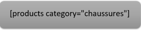 Shortcodes WooCommerce : exemple