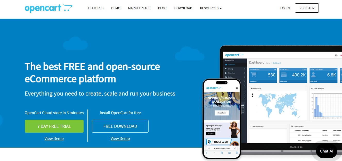 CMS e-commerce : Opencart