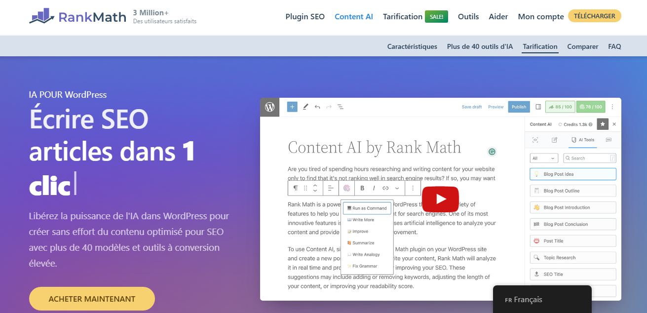 Content AI By Rank Math SEO un plugin IA WordPress spécialisé dans le référencement SEO Content AI By Rank Math SEO : un plugin IA WordPress spécialisé dans le référencement SEO