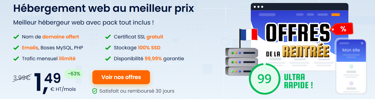 Créez facilement votre site internet avec notre hébergement web clé en main