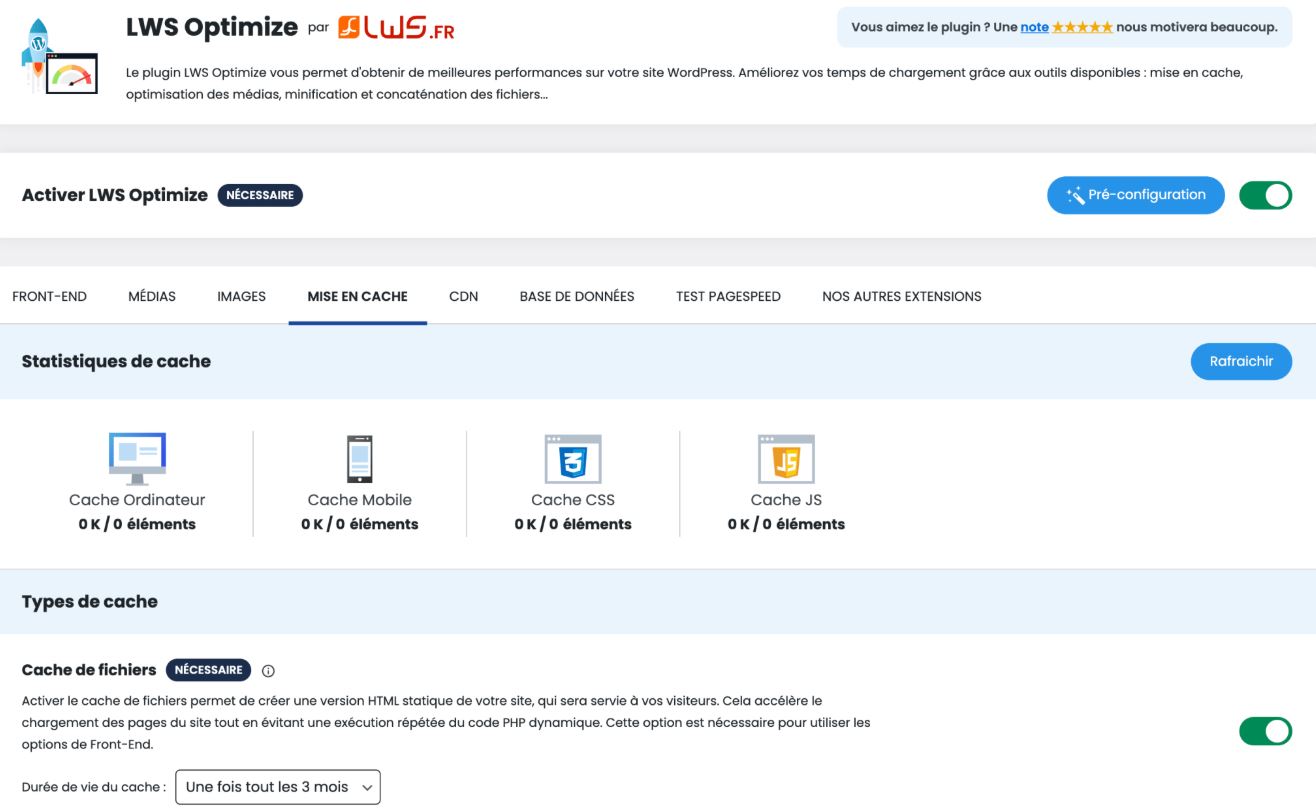 Optimiser WordPress la mise en cache avec LWS Optimize Optimiser WordPress - la mise en cache avec LWS Optimize