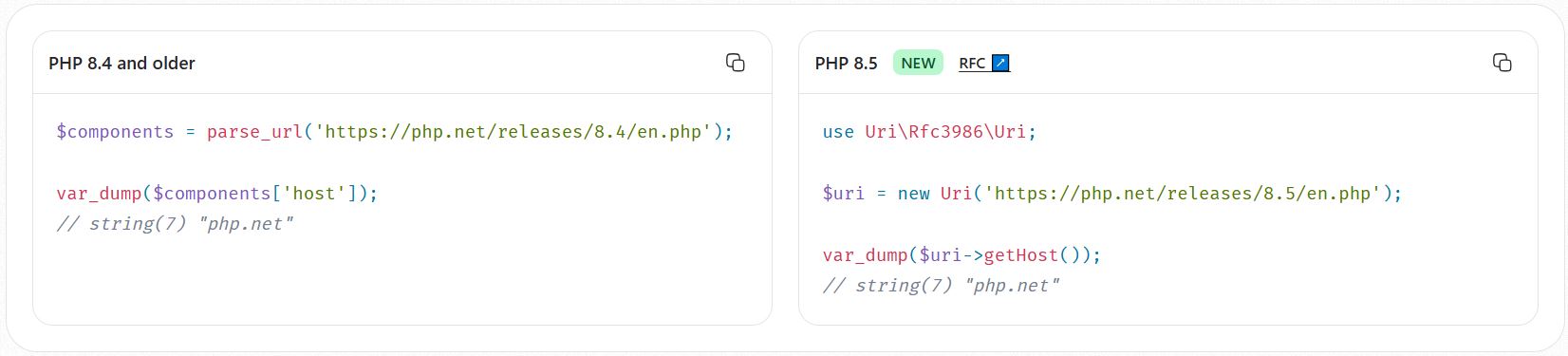 PHP 8.5 Extension URI PHP 8.5 - Extension URI