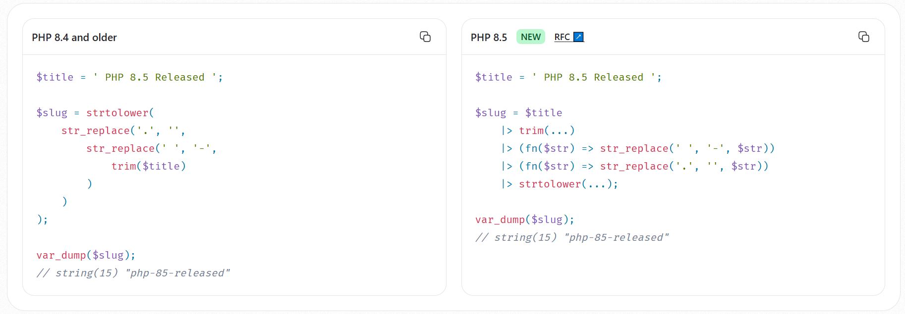 PHP 8.5 Pipe Operator PHP 8.5 - Pipe Operator