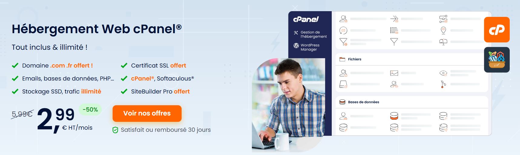 Notre hébergement cPanel - un hébergement Python